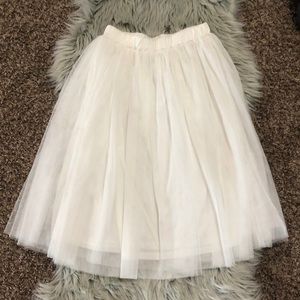 White Tulle Skirt